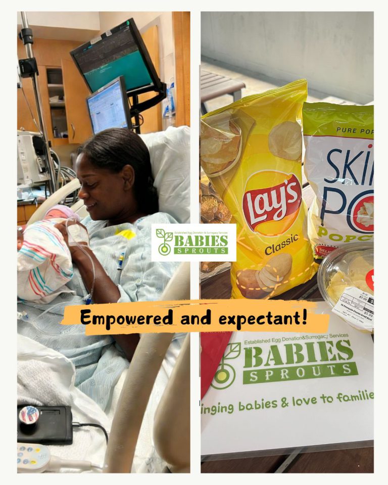 After the final pushes, the baby finally arrived.